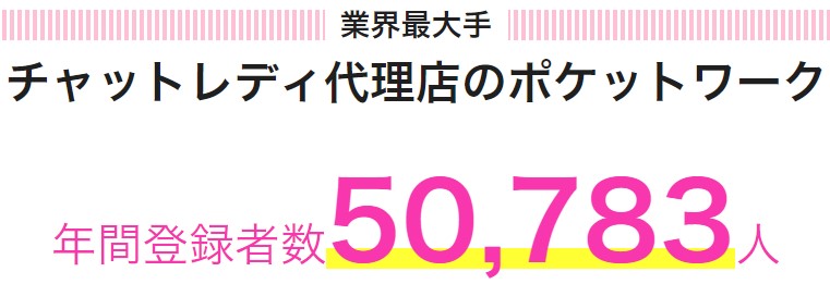 ポケットワークの年間登録者数